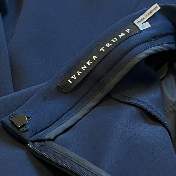 Ivanka Trump Navy Blue Full Knee Length Skirt - Size 6 (EUC) - Picture 3 of 8